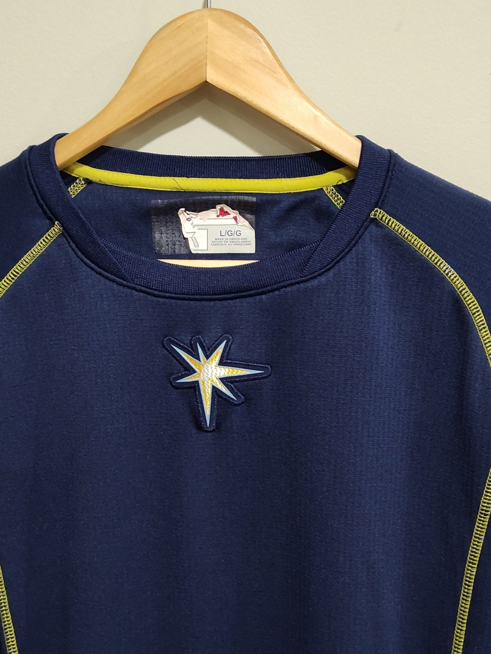 Tampa Bay Rays Sunburst  Majestic L Long Sleeve Sweatshirt With Pockets Unisex - Picture 4 of 10